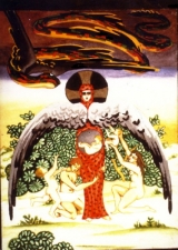 Акварель 1915, Символическое изображение "Змий искуситель" - добро и зло
